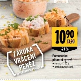 Pikantní sýrová pomazánka