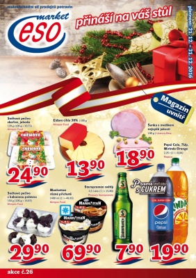 akční leták ESO MARKET 21.12.2016-31.12.2016