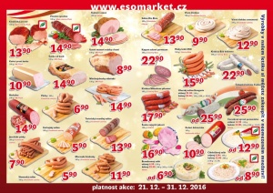 akční leták ESO MARKET 21.12.2016-31.12.2016
