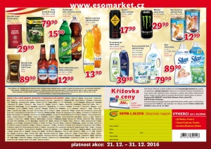 akční leták ESO MARKET 21.12.2016-31.12.2016