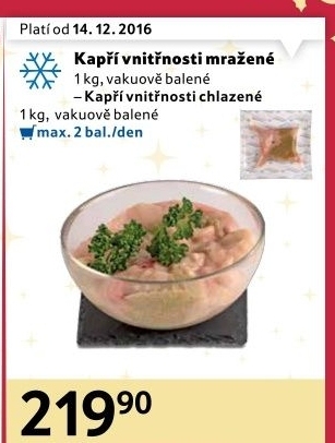 Vnitřnosti kapří mražené