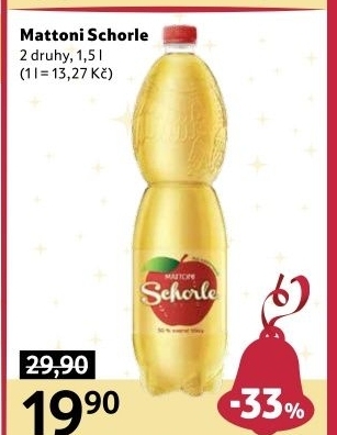 Šťáva 50% Schorle Mattoni