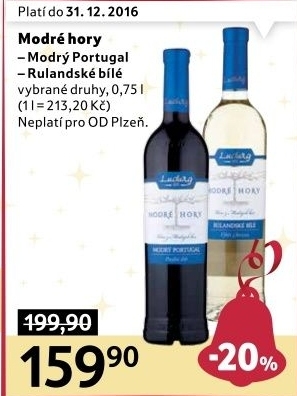 Víno Modrý Portugal Modré hory Vinařství Ludwig