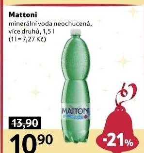 Přírodní voda Mattoni