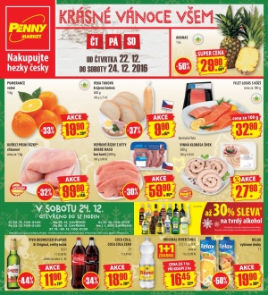 akční leták Penny Market 22.12.2016-24.12.2016