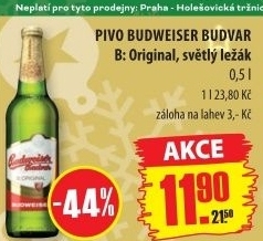 Pivo světlý ležák B: Original Budweiser Budvar