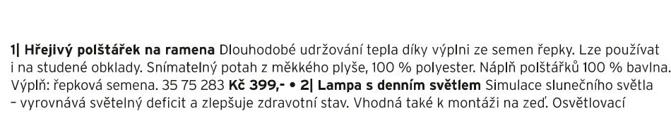 Hřejivý polštářek na ramena