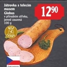 Paštika s telecím masem Játrovka Globus