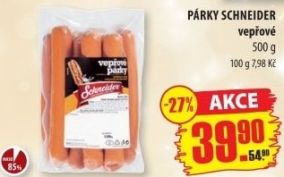 Vepřové párky Schneider