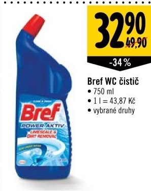 Čistič WC gelový Power Gel Bref