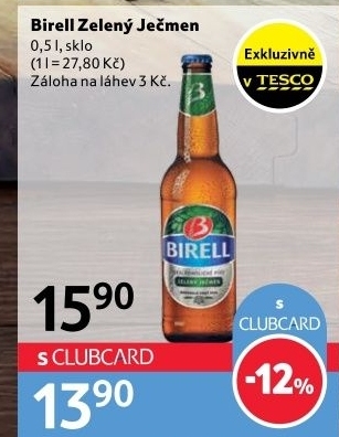 Nealkoholické pivo Zelený ječmen Birell