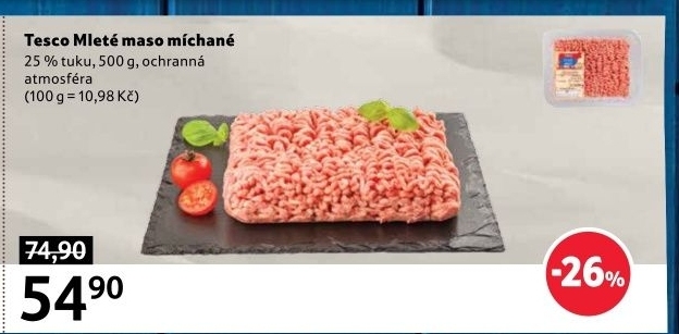 Mleté maso mix Tesco