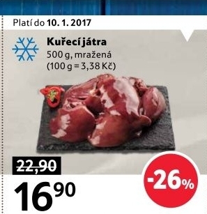 Játra kuřecí mražená