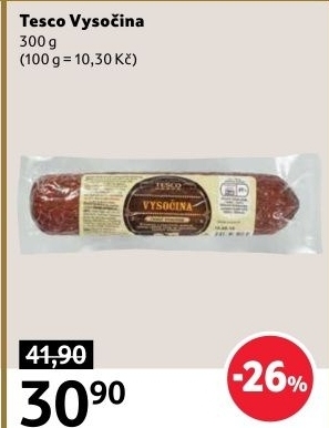 Salám Vysočina Tesco