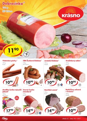 akční leták CBA 4.1.2017-10.1.2017