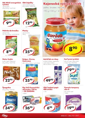 akční leták CBA 4.1.2017-10.1.2017