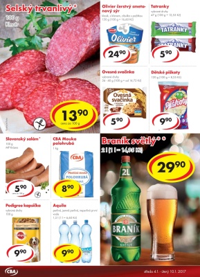 akční leták CBA 4.1.2017-10.1.2017