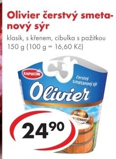 Sýr čerstvý smetanový neochucený Olivier Kapucín