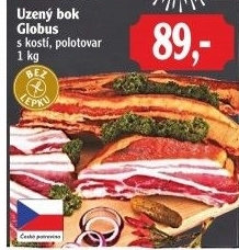 Uzený bok s kostí Globus
