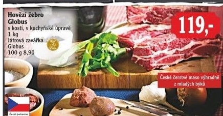 Hovězí žebra s kostí Globus