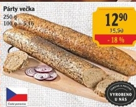 Pečivo Párty večka