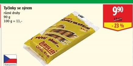 Tyčinky trvanlivé se sýrem a solí Havlík