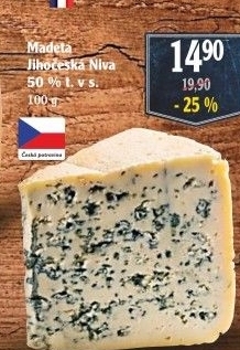 Sýr Niva Jihočeská 50% Madeta
