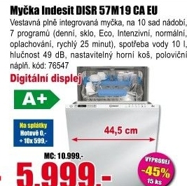 Myčka Indesit DISR 57M19 CA EU