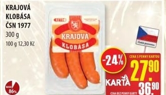 Krajová klobása ČSN 1977