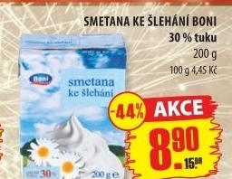 Smetana ke šlehání Boni 30%