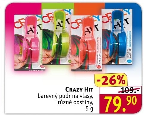 Barevný pudr na vlasy Crazy Hit