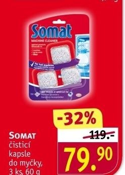 Čistič myčky při plné myčce Somat