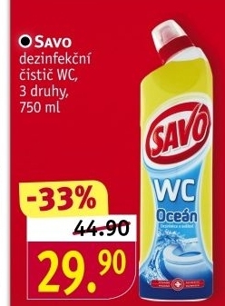 Gelový čistič WC Savo