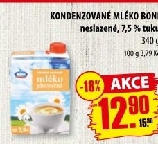 Mléko kondenzované neslazené 7,5% Boni