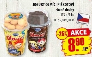 Dezert piškotoví Olmíci Olma