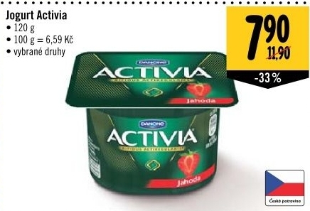 Jogurt ochucený Activia Danone