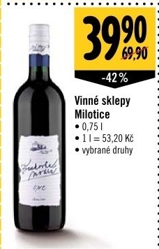 Víno Vinné sklepy Milotice