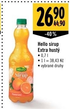 Sirup Extra hustý Hello
