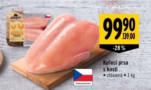 Kuřecí prsa s kostí Albert