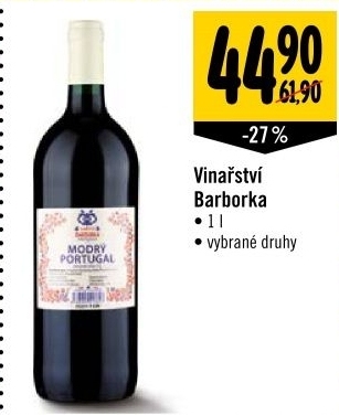 Vína Vinařství Barborka