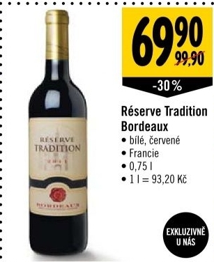 Vína Bordeaux Réserve Tradition