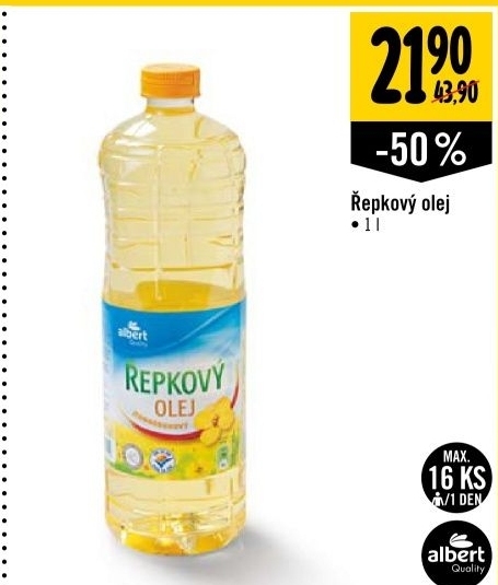 Řepkový olej Albert Quality