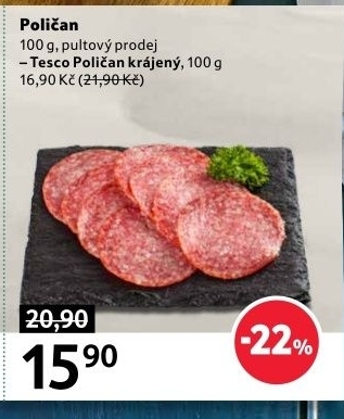 Salám Poličan Tesco