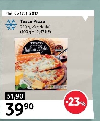 Pizza mražená Tesco