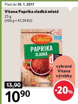 Koření Paprika sladká Vitana