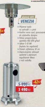 plynový zářič Venezia
