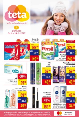 akční leták Teta drogerie 5.1.2017-14.1.2017
