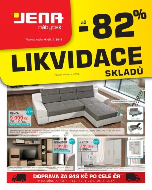 akční leták Jena nábytek 4.1.2017-24.1.2017