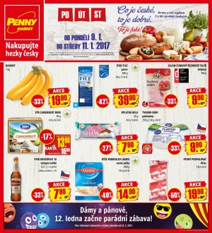 akční leták Penny Market 9.1.2017-11.1.2017