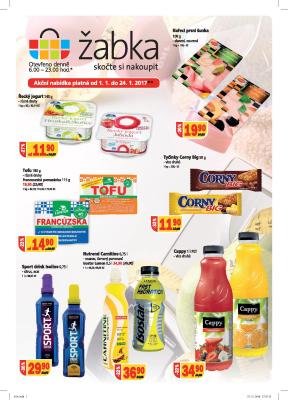 akční leták Žabka 1.1.2017-24.1.2017